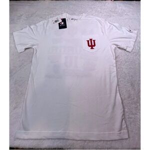 Champion Indiana Hoosiers T-Shirt Pocket Graphic White Medium NewWith tag